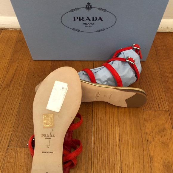 Authentic Prada Calzature Donna sandals 7B $650 - Picture 3 of 7
